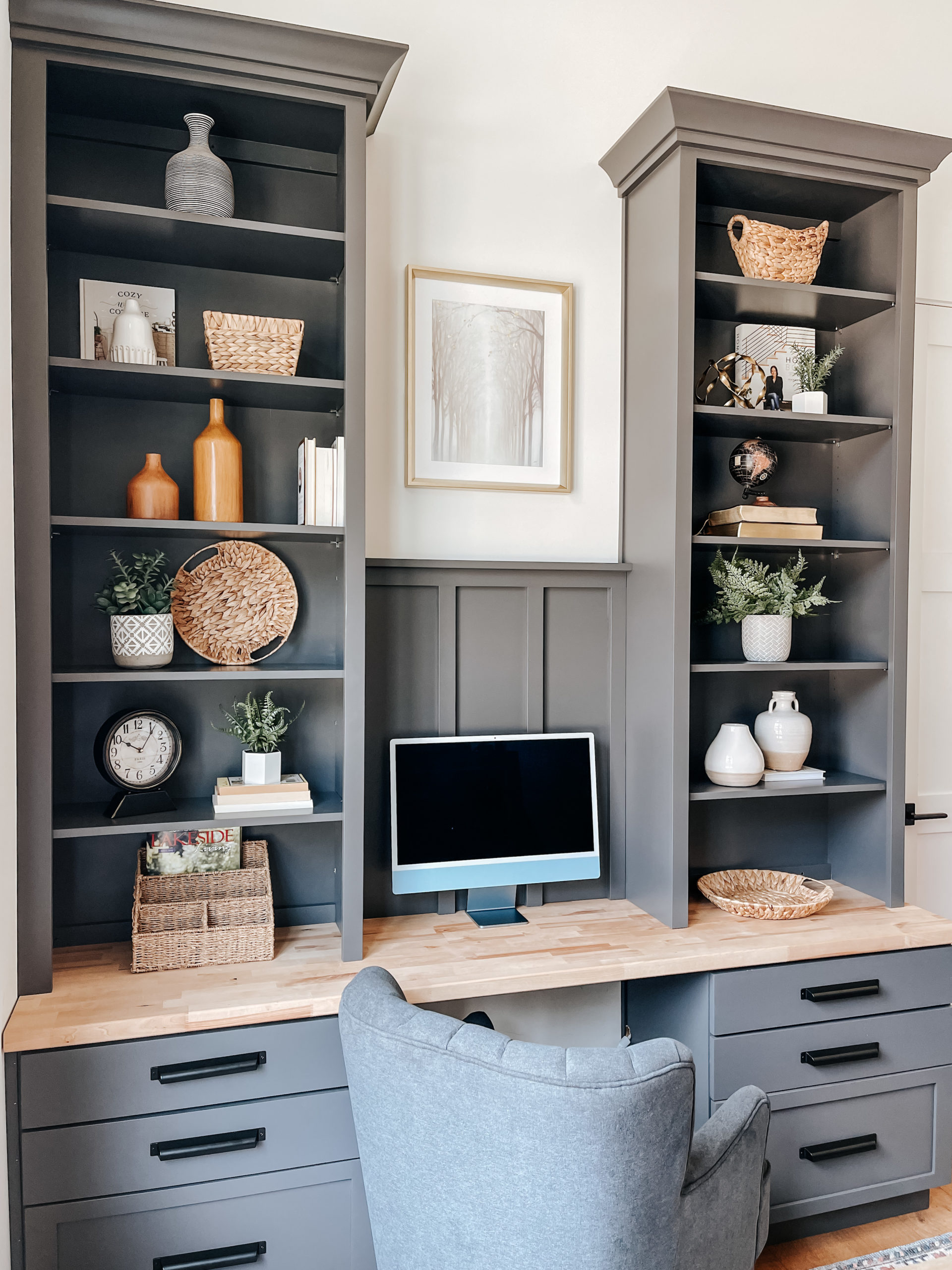 Home Office Shelf Styling Southern Surroundings