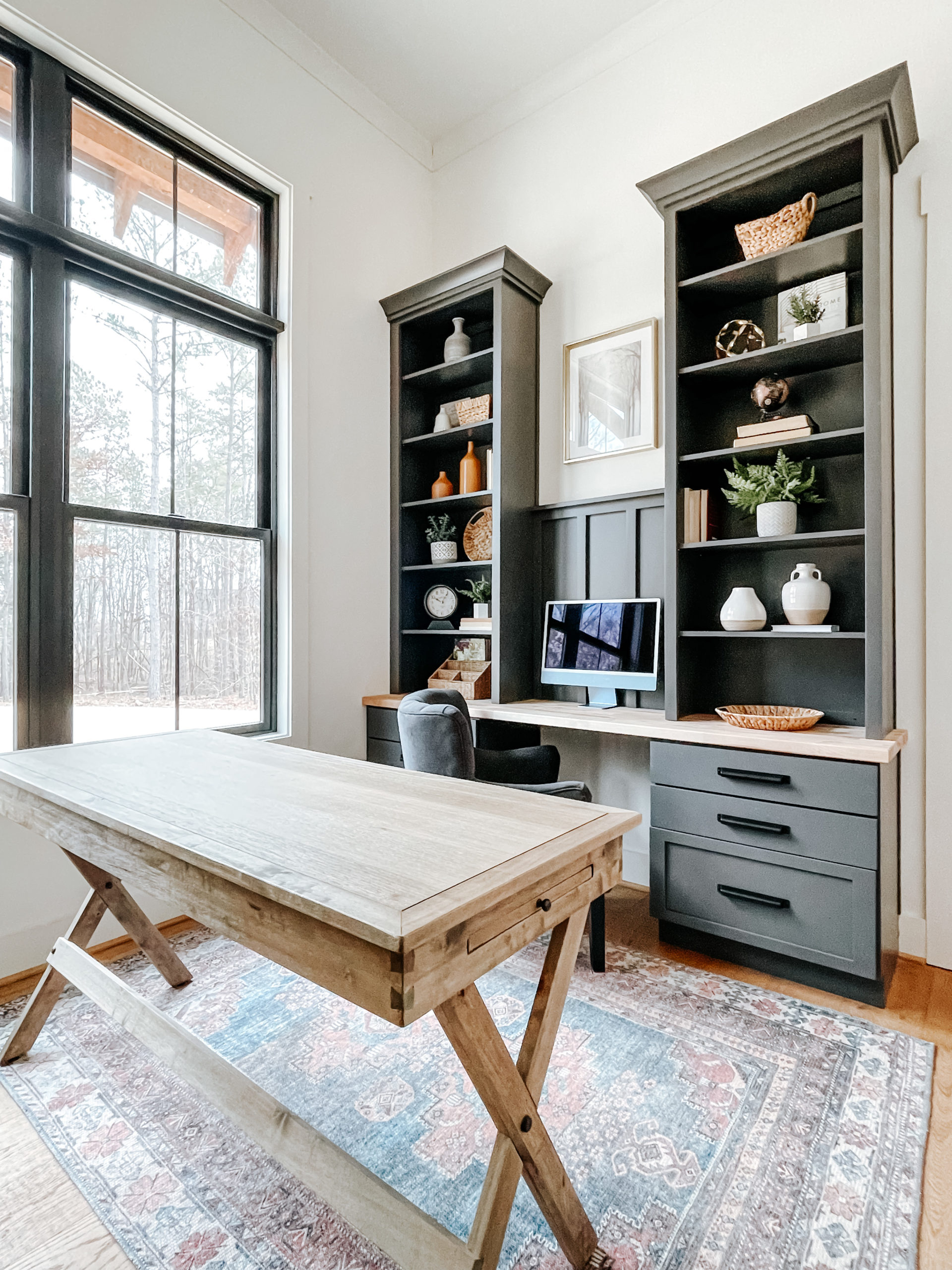 Home Office Shelf Styling Southern Surroundings